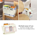 Bedside Caddy, Bed Organizer with 11 Pockets and Power Strip Holder,Versatile Bedside Storage Caddy for Home,Dorm,Bunk,Hospital,Crib Bed (2 Pack White) by CozyNest Decor