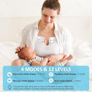 Wearable Breast Pump, Hands Free Breast Pump, Portable Electric Pump with LED Display, Ultra-Quiet and Pain Free- 4 Modes & 12 Levels, 24mm Flange, 2 PackPack by TinyTreasures Baby Boutique
