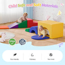 ‌Soft Climbing Toys for Toddlers, 7-Piece Baby Soft Foam Climbing Blocks, PU Leather Gym Climb and Crawl Activity Play Set, Indoor Climbing Toys for Kids and Children, Classic by TinyTreasures Baby Boutique