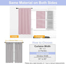 Simplebrand Ava Blush Short 36 Inches Blackout Curtain 2 Panels Set, Half Window Rod Pocket Privacy Curtain Tiers for Kitchen, Curtains Blackout for Bathroom Shades, W40 x L36 Inch, Blush by TinyTreasures Baby Boutique