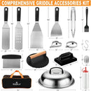 27 PCS Griddle Accessories Kit, Flat Top Grill Accessories Set for Camping, Professional Grill Spatula Set with Melting Dome, Burger Press for Outdoor BBQ Cooking by GreenHaven Gardens