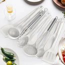 Silicone Cooking Utensils Set - 600°F Heat Resistant, Nonstick Kitchen Utensil Set with Spatulas, Spoons, Whisk, Tongs, BPA Free, Dishwasher Safe, Cream White by CozyNest Decor