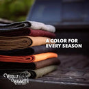 Woolly Mammoth Woolen Company Merino Wool Blanket - 66" x 90", 4 lb Orange - Heavyweight Insulated & Breathable Outdoor Throw Blanket for Camping, Hiking & Emergency Use by CozyNest Decor