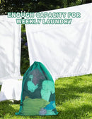 Mesh Laundry Bags with Adjustable Shoulder Strap, 24" x 36" Heavy Duty Nylon, Drawstring Closure, 3-Pack, Mixed Colors by TinyTreasures Baby Boutique