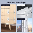 2 Pack Refrigerator Door Lock with Adhesive, No Tools Required, Child Proof Fridge Door Lock for Kids and Pets, Self Adhesive Latch for Freezer, Cabinets, Drawers, Air Oven, Windows (Patent) by TinyTreasures Baby Boutique