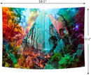 Delur Forest Tapestry Waterfall Mountain Rainforest Sunset Nature Tree Tapestry Wall Hanging Scenic Tropical Landscape Natural Sunrise Headboard for Bedroom Living Room Home Decor (51.2" x 59.1") by CozyNest Decor