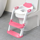 Toilet Potty Training Seat with Step Stool Ladder, SKYROKU Toddler Potty Seat for Kids and Toddler Boys Girls, Splash Guard and Safety Handles(Hot Pink) by TinyTreasures Baby Boutique