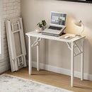 Frylr Small Folding Computer Desk – Portable 35.8 Inch Foldable Laptop Table, Collapsible and Compact for Easy Storage and Fast Setup, Lightweight for Small Spaces, Craft and Study Use, White Ash by CozyNest Decor