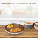 greenandlife 9 Inch 4PCS Unbreakable Portion Control Plates, Divided Plates for Kids Adults, Dishwasher & Microwave Safe Compartment Plate, Lightweight Reusable Wheat Straw Plate, BPA Free by CozyNest Decor