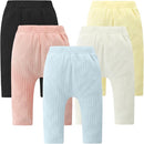Baby and Toddler Girl's 5 Pack Cotton Ribbed Pull On Pants Leggings 0-4 Years by TinyTreasures Baby Boutique