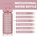 64oz,100oz,128oz Large Motivational Water Bottle with Time Marker, Leakproof & BPA Free Half Gallon Big Water Bottle with Straw Handle Tritan Frosted Water Jug for Gym,Fitness,Outdoor Sports by CozyNest Decor