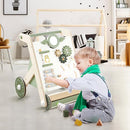 Beright Wooden Baby Walker with Roller Upgraded, Push and Pull Learning Activity Walker, Multi-Functional Kids’ Activity Toys, Develops Motor Skills & Stimulates Creativity, Green by TinyTreasures Baby Boutique