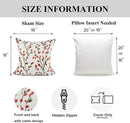 YOUR SMILE Christmas Red Classical Embroidery Jacquard Teal Leaf Pattern Square Decorative Throw Pillow Case Cushion Cover 18 x 18 inch by CozyNest Decor