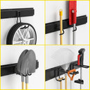 Wall Mount Tool Storage Rack, 15 PCS Heavy Duty Steel Yard Garden Tool Organizer, Garage Tool Organizer Wall Mounted Storage System Hold Up to 550lbs, with 2 Extension Cord by GreenHaven Gardens