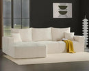 Boneless Sectional Cloud Couch Sofa for Living Room, 112" L-Shaped Modular Modern Lounge Sleeper Beige Couches with Chaise, No Assemble, Cordury Compression Upholstered Sofas by CozyNest Decor