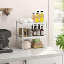 2 Pack Kitchen Countertop Organizer, Stackable Cabinet Shelf Organizer, 2 Tier Adjustable Kitchen Counter Shelves Riser For Pantry Cupboard Bathroom Organization And Storage, Desk Shelf,Spice Rack by CozyNest Decor