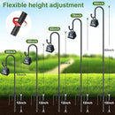 Bird Feeder Pole with Shepherds Hook - Heavy Duty Hummingbird Feeder Stand with 5 Prong,78" Adjustable Rustproof Garden Hooks Outdoor for Hanging Birdfeeder,Wind Chimes,Lanterns,Solar Lights,Black by GreenHaven Gardens
