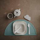 mushie Flatware Fork and Spoon Set For Kids | Made in Denmark (Ivory) by TinyTreasures Baby Boutique