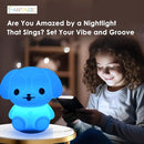 Combined Bluetooth Speaker & Nightlight With 9 Color Emissions, Child Friendly Silicone & BPA Free, USB Recharging, Receives Audio From Computer, Phone Or Tablet, and includes Remote Control (Dog) by TinyTreasures Baby Boutique
