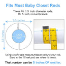 Pro Goleem Baby Closet Dividers Blue Baby Closet Organizer for Nursery Baby Clothes Size Age Dividers Fits 1.5" Rod 6 PCS by TinyTreasures Baby Boutique