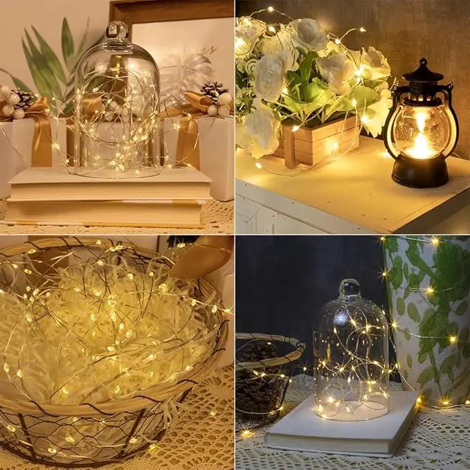 Fairy Lights Plug in,4Pack 100FT 300 LEDs Waterproof Led String Lights,Twinkle Light with 8 Modes Remote for Outdoor Indoor Christmas Wedding Birthday Garden Party Decorations,Warm White, photo 3 of 7