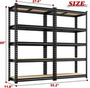 REIBII Set of 2 Storage Shelves 5 Tier Garage Shelving Heavy Duty Metal Shelving 2000LBS Garage Shelves Adjustable Metal Shelf for Kitchen Warehouse Pantry Closet, 27.6" W x 11.8" D x 60" H by GreenHaven Gardens