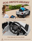 Licensed Ram 1500 RHO 12V Kids Ride on Truck, Toddler Ride on Toys with Remote Control, Children Electric Vehicles with Truck Bed Storage, Smooth Start, Music, Bluetooth (White) by TinyTreasures Baby Boutique