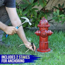 Dog Fire Hydrant Garden Statue with 2 Stakes, 14 Inches (Small) by GreenHaven Gardens