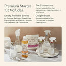 Branch Basics Premium Starter Kit in Glass: All Purpose Cleaner, Glass Cleaner, Bathroom Cleaner, Wash Bottle, and Laundry Bottle (3 Glass Spray Bottles + Concentrate) Fragrance-Free by CozyNest Decor