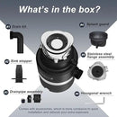 Trifecte Series 1 HP Continuous Feed Garbage Disposal with Sound Reduction, Power Cord, Stainless steel Flange,Splash Guard, Wrench Included, Black by CozyNest Decor