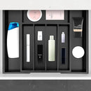 VaeFae Bamboo Drawer Organizer, Expandable Silverware Drawer Organizer, Cutlery Tray with Dividers for Kitchen Utensils (Black, Medium) by CozyNest Decor