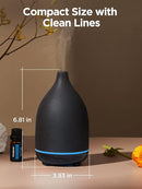 InnoGear Oil Diffuser, 150ML Ceramic Diffuser for Essential Oils Handcrafted Aromatherapy Diffuser Ultrasonic Cool Mist Humidifier with 2 Mist Modes Waterless Auto Off for Room Office, Black by TinyTreasures Baby Boutique