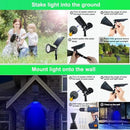 Solar Spotlights Outdoor Waterproof Adjustable Solar Garden Landscape Spot Light, 4 LEDs 2-in-1 Auto On/Off Solar Inground Lights for Patio Yard Garden Driveway Pathway (2 Pack, Blue) by GreenHaven Gardens