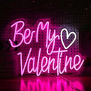 Be My Valentine Neon Sign Dimmable Pink LED Letters Light Up sign for Wall Decor USB Valentine Neon Light for Valentine's Day Lover Gift Bedroom Atmosphere Decor(12.6 * 16.5In) by CozyNest Decor