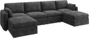 HONBAY Sectional Couch with Storage Seats, Modular Sofa with Storage Ottoman, U Shaped Sectional Couches for Living Room, Grey by CozyNest Decor