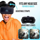 FEEBZ 3D VR Headset for Kids 2.0 - for iPhone & Android Phones | with 3D VR Videos & Apps Links | Virtual Reality Goggles Set for Beginners by TinyTreasures Baby Boutique