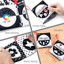 teytoy My First Soft Book, 6 PCS Nontoxic Fabric Cloth Activity Crinkle Black and White Books for Infants Boys and Girls Early Educational Toys Perfect for Baby Shower by TinyTreasures Baby Boutique
