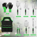 8-Piece Heavy-Duty Gardening Tools with Ergonomic Handles and Storage Bags Make A Wonderful Gift for Parents by GreenHaven Gardens