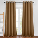 NICETOWN Insulated Curtains Blackout Draperies - Triple Weave Microfiber Home Thermal Insulated Solid Ring Top Blackout Curtains/Panels for Bedroom(Gold Brown, Set of 2, 46 x 90 Inch) by TinyTreasures Baby Boutique