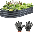 Raised Garden Bed, Galvanized Planter Raised Beds for Outdoor,Vegetables, Flowers & Herbs, Heavy-Duty Metal Raised Garden Beds Outdoor, Rust-Resistant & Easy Assembly (Grey, 6x3x1 ft) by GreenHaven Gardens