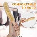 TAKAVU Clothes Brush Hat Brush, White Boar Bristle Lint Brush with Large Beech Wood Handle - Perfect for Pet Hair, Suits, Velvet, Cashmere, Wool, Suede, Shoe - Effective Lint Remover by CozyNest Decor