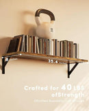 Long Wall Shelves, 36 Inches Floating Book Shelves, Hanging Book Shelves for Wall, Long Large Deep Floating Shelves for Kitchen Bedroom by CozyNest Decor