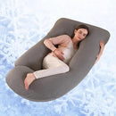Pregnancy Pillow, Full Body Maternity Pillow 57 inch, with Removable Washable Cover - Sleep Support for Legs, Back, Neck, Shoulder, HIPS, Belly for Pregnent Women (Cooling Cover) by TinyTreasures Baby Boutique