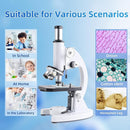 Microscope for Adults Kids, 40X-2000X Microscope Kit with Adjustable Brightness LED, Slides, Biological Compound Microscopes for School Lab Home Education, Gifts for Children Students by TinyTreasures Baby Boutique