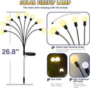 Solar Firefly Lights 4 Pack 32 LED Lights 2 Lighting Modes for Garden, Patio and Yard Solar-Powered LED Lights (Warm White) by GreenHaven Gardens