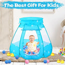 Baby Ball Pit for Toddler with 50 Balls, Kids Pop Up Play Tent for Girls, Princess Toys for Children Indoor & Outdoor Playhouse with Carry Bag (Bule: Pink/White/Babyblue, 109x90cm/50 Balls) by TinyTreasures Baby Boutique