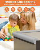 Baby Proof Edge Corner Protector, 6.56FT 0.47''Th L-Shape Furniture Corner & Edge Safety Bumpers with 6 Corners, Pre-Taped, Soft NBR Rubber Foam Desk Edge Cushion Wall Corner Protector（Grey） by TinyTreasures Baby Boutique
