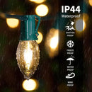 50FT C7 Clear LED Christmas String Lights Outdoor, Commercial Connectable Christmas Lights with 50+2 Bulbs(2 Spare), Hanging Christmas Tree Lights for Xmas Holiday Party Roofline Backyard Decor by GreenHaven Gardens
