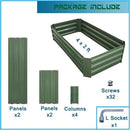 4x2x1ft Metal Raised Garden Bed Kit，Galvanized Garden Bed Box for Vegetables, Flowers, Herbs, and Succulents,60 Gallon Capacity - Green by CozyNest Decor