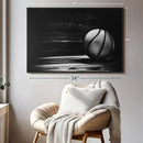 ElephantStock Basketball Wall Art - Horizontal Framed Canvas - 1-Piece Hallway Wall Decor - Photography sports Canvas Print - Black and Gray Decor for Wall - 37" X 25" by CozyNest Decor